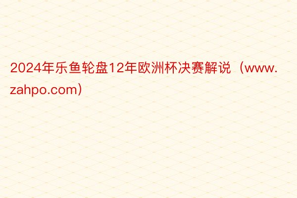 2024年乐鱼轮盘12年欧洲杯决赛解说（www.zahpo.com）